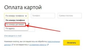 Как оплатить Дом.ру через интернет банковской картой