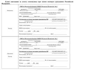 Квитанция об оплате госпошлины за паспорт РФ